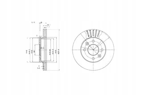 фото №1, Delphi тормозные диски тормозные 2szt nissan kubistar renau