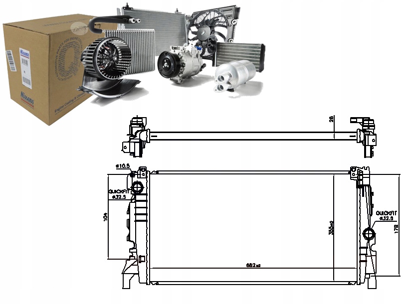 Купить Радиатор двигателя воды bmw 2 f45 x1 f48 x2 f39 mini countryman f60