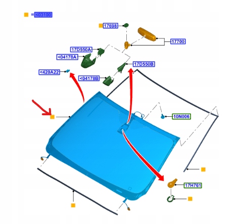 фото №1, Скло передня ford ranger 2019- оригінальний номер
