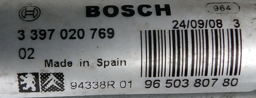 фото №6, Peugeot оригинальный номер 9650380780 механизм дворник