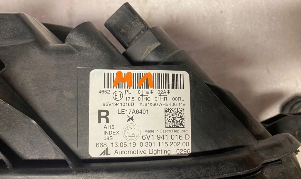 фото №6, Skoda fabia 3 iii lift лампа права led 18-