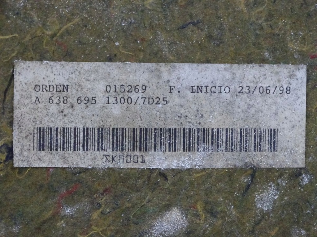 фото №6, Mercedes vito w638 v-klasa 96-03 потолок перед