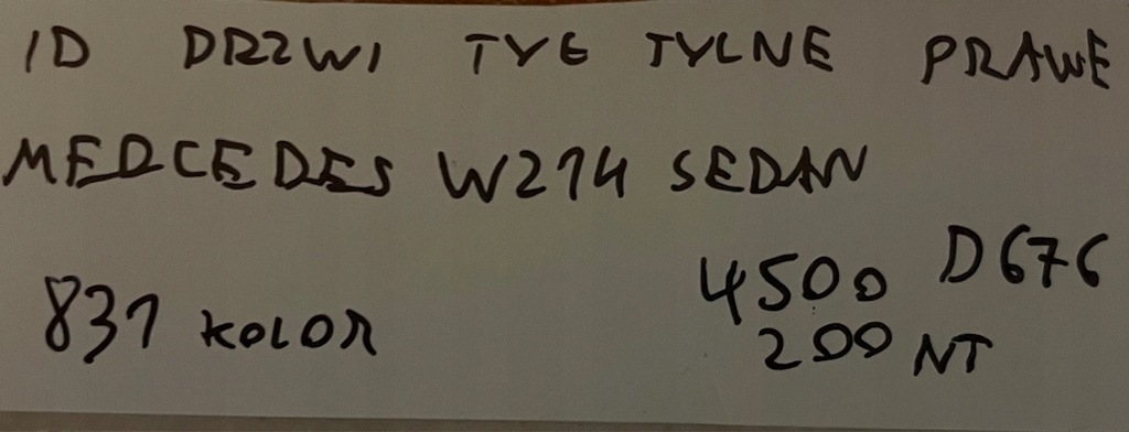 фото №6, Idealne дверь задняя задние правое mercedes w214 sedan цвет 831 1