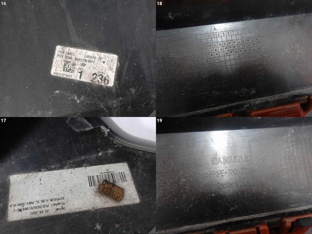 фото №14, Audi q3 ii f3 83a s-line phev suv 18- бампер + спойлер дифузор задня