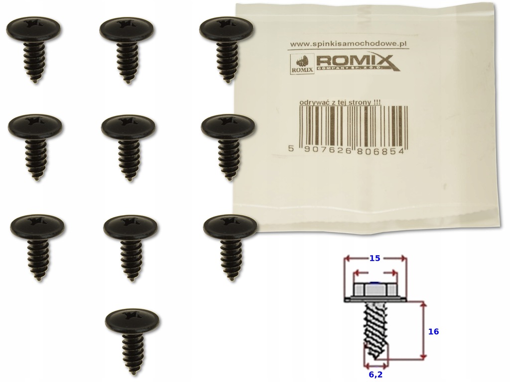 фото №1, Toyota camry 91-96 винт клипса штифт подкрылок 10x