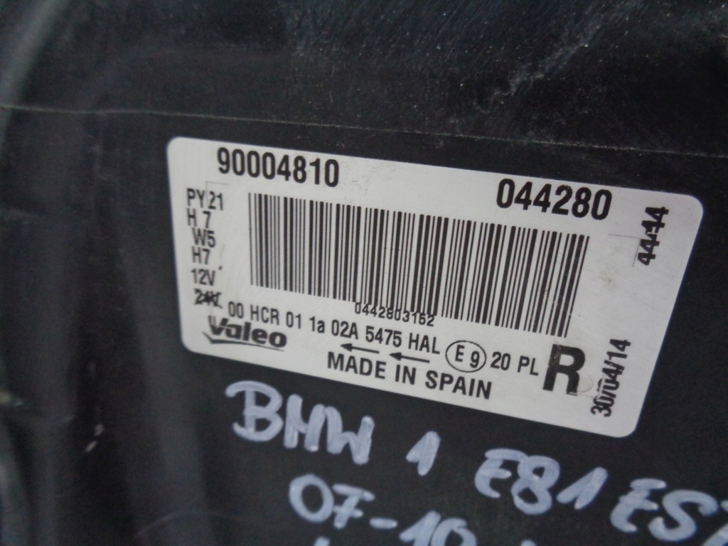 фото №11, Лампа права фара bmw 1 e81 e87 07-10 lift