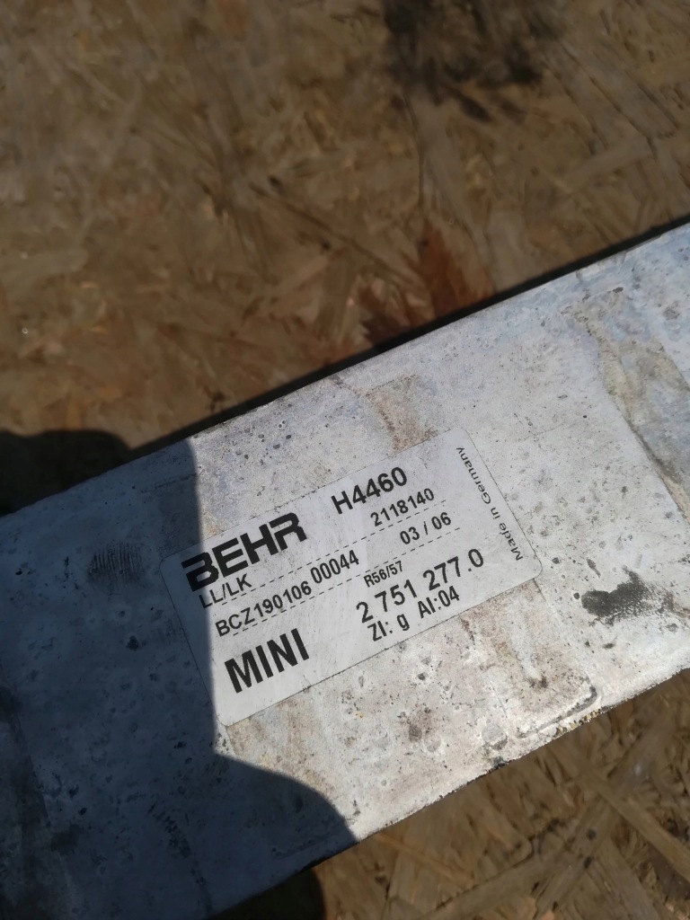 Интеркулер радиатор mini cooper r56 r53 s 1.6 5153680 Оригинал