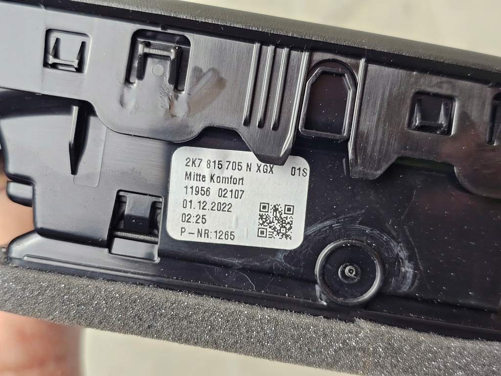 фото №5, Решётка обдув впуск консоли средний vw caddy 2k7 iv 2k7815705n