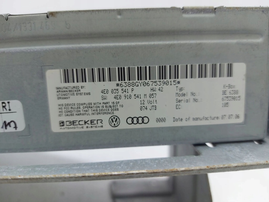 фото №7, Audi q7 4l 2006 панель / радіопрогравач cd/dvd/gps