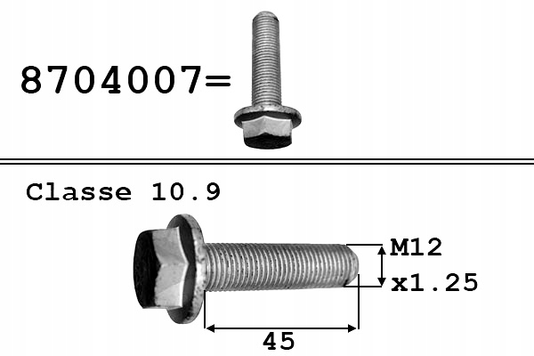 фото №1, Sasic 8704007 болт колеса шківний