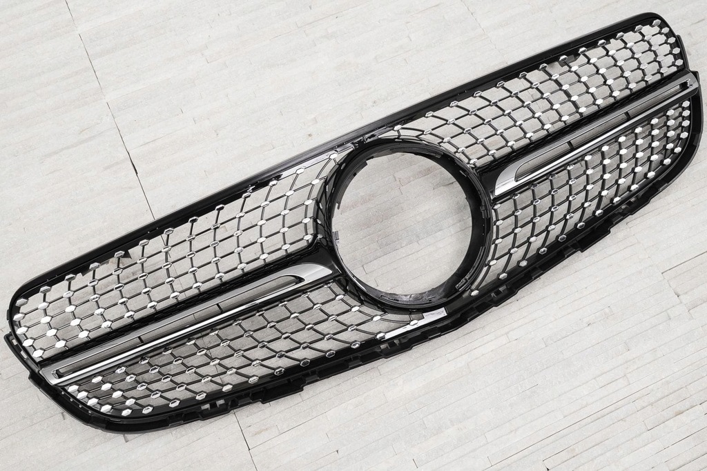 фото №9, Mercedes glc x253 2015-2019 решётка радиатора diamond чёрный