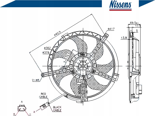 фото №2, Nissens 85632 вентилятор, охлаждение двигателя