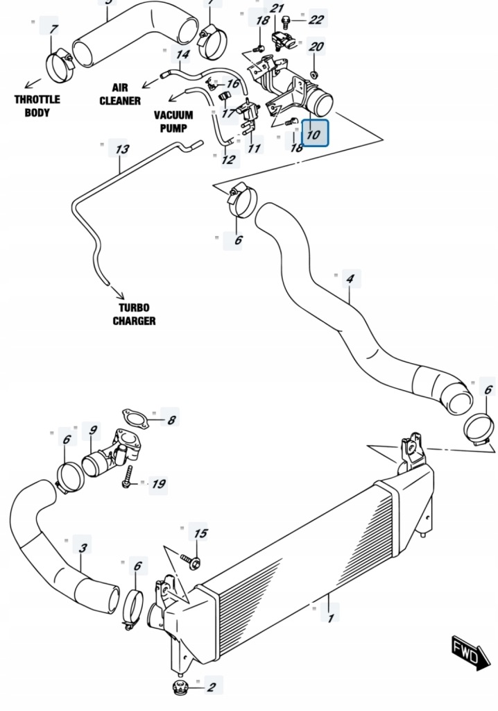 фото №8, Suzuki sx4 s-cross 18r lift 1.4t k14c труба шланг патрубок воздуха