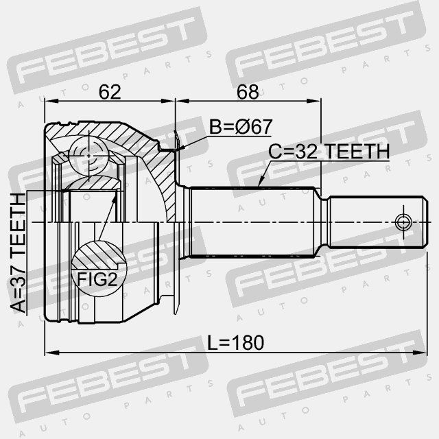 фото №4, Шарнир гомокинетический наружный задний nissan pathfinder r | 0210-r51r37