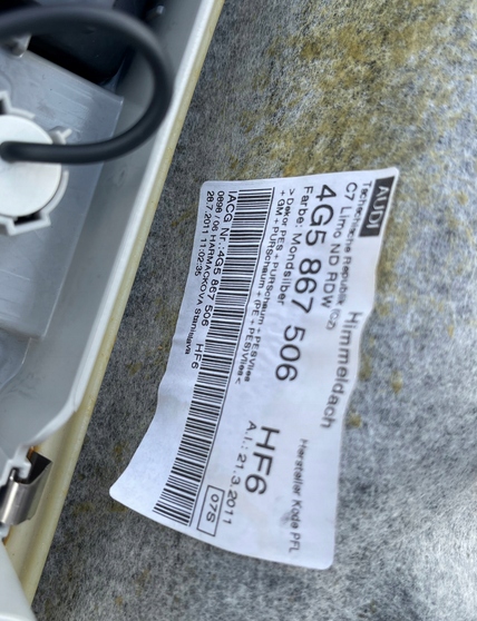 фото №6, Audi a6 c7 2011- sedan стеля