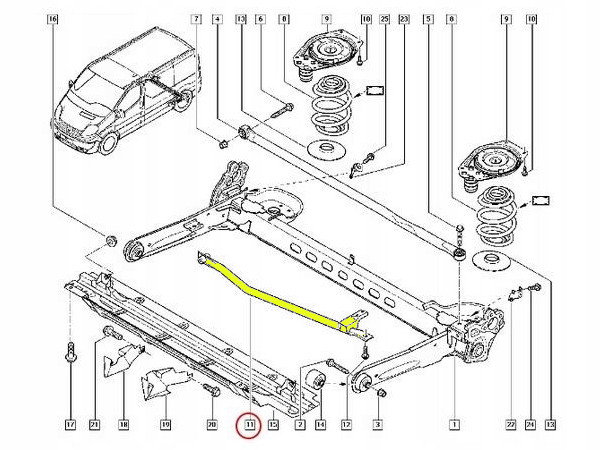 фото №5, Тяга поворотный подвеска задняя do renault trafic ii opel vivaro a primastar