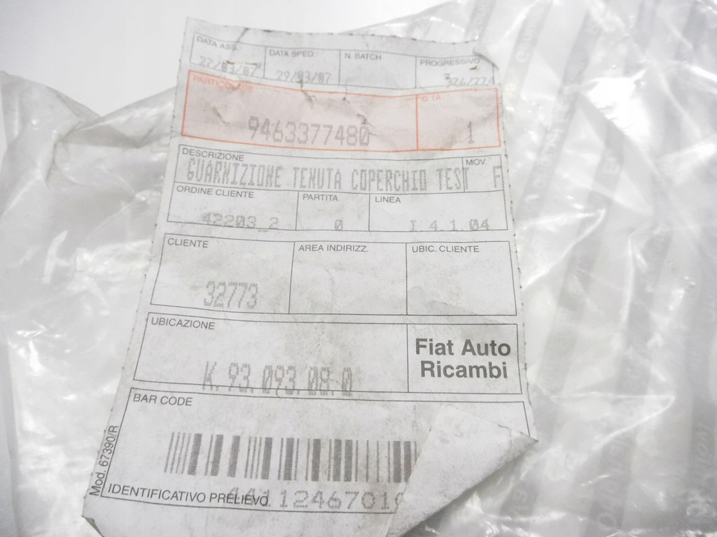 фото №6, Прокладка кришки клапанів fiat ulysse 9463377480