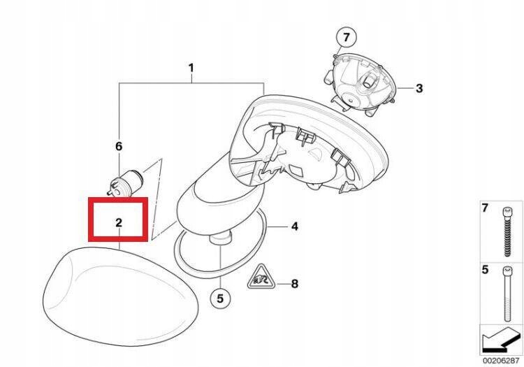 Крышка зеркало левая хром bmw mini r50 r53 оригинальный 51167123295 Доставка