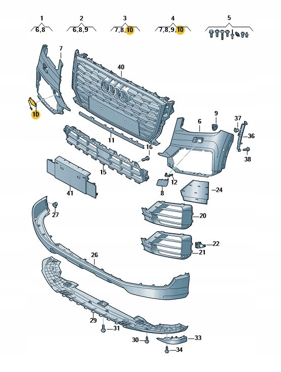 фото №1, Заглушка отверстие проушина do буксировка перед audi q2