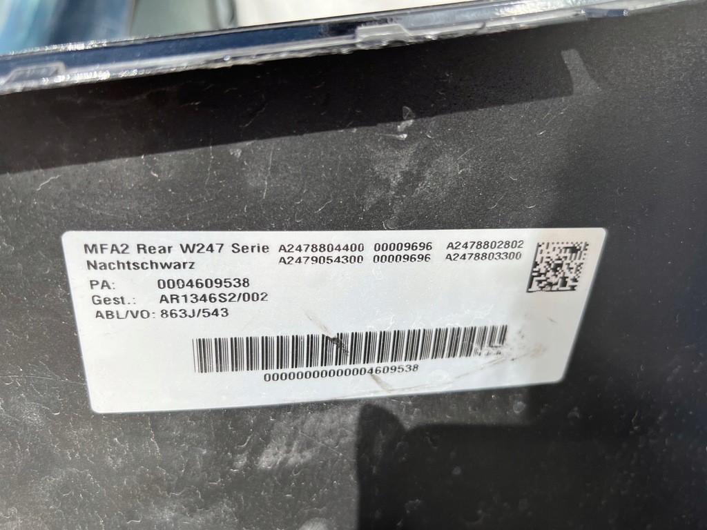 фото №9, Бампер задня mercedes b-klasa w247 2018 задній a247