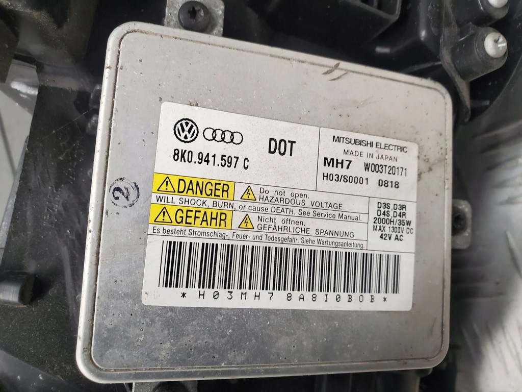 фото №8, Audi a4 s4 b8 8k 8k0907472a перед сторона правая лампы передние usa