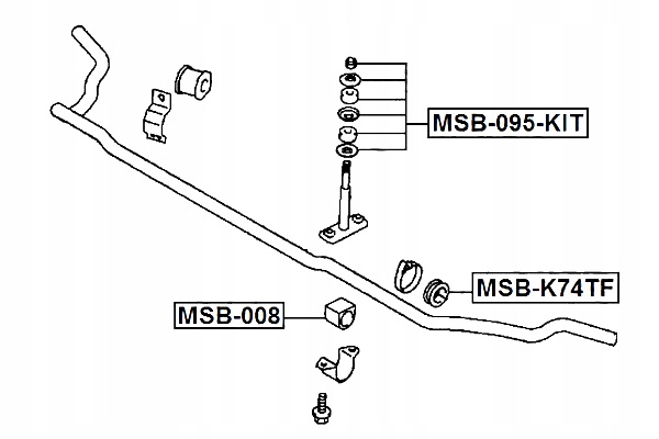фото №2, Втулка стабилизатора передний mitsubishi l200 k60 70