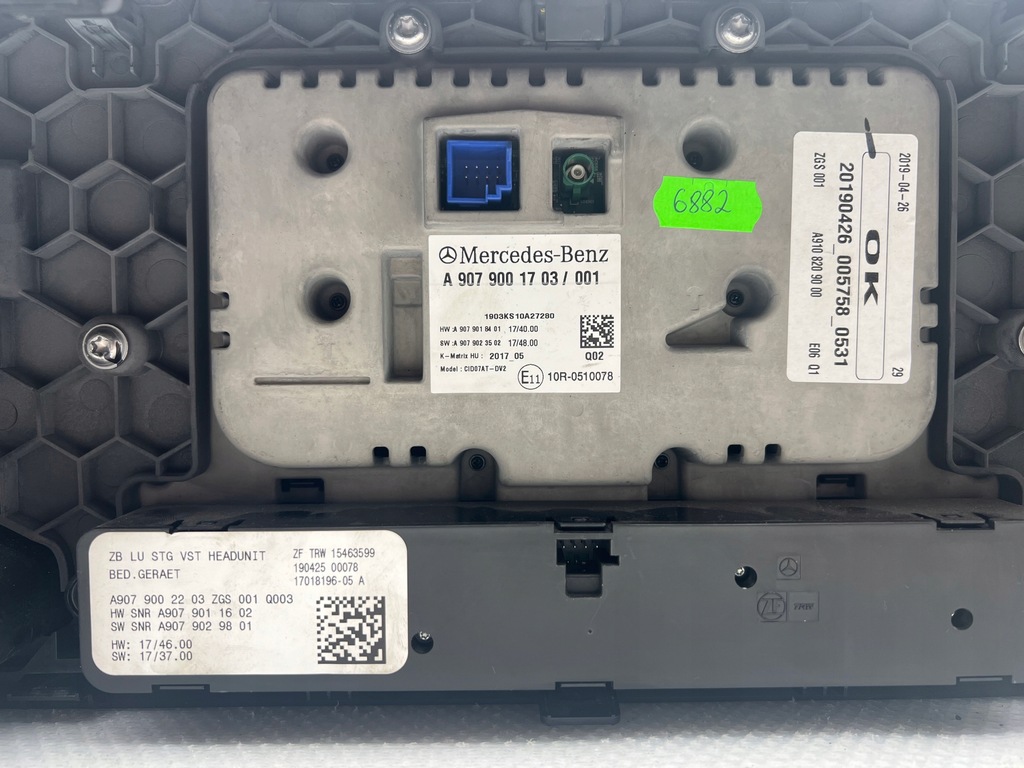 фото №9, Дисплей экран рамка navi mercedes sprinter 907 910 a9079001703