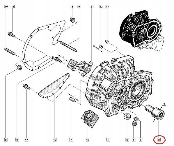 фото №5, Втулка вала зчеплення renault megane scenic kangoo jb1/3 40 mm oryg