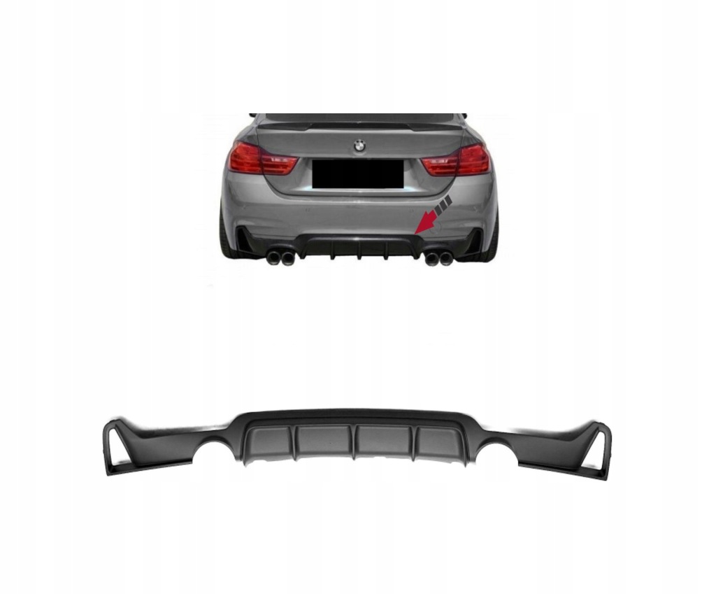 Спойлер бампера do bmw 4 f32/f33/f36/f82 2013-2020 51192339218 чёрный Оригинал