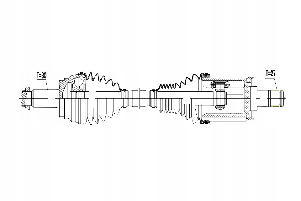 Привідний вал привідна bmw x5 06- /ліва, drugi тип/ Оригінал