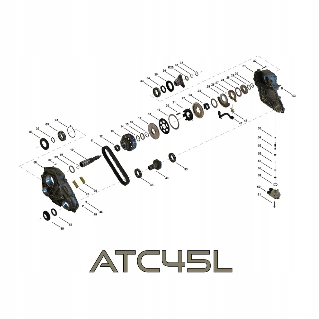 фото №1, Цепь редуктор коробка передач приборная atc45l bmw x6 f16