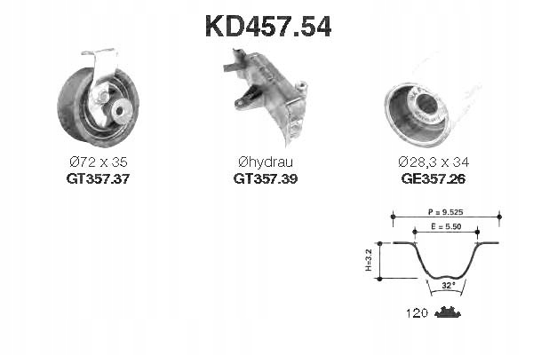 фото №2, Набір ремінь розподільного валу audi a2 a3 a4 a6 ford galaxy