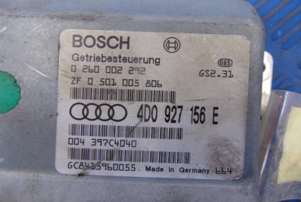 фото №7, Audi a8 d2 4.2 8v бортовой компьютер коробки передач 4d0927156e