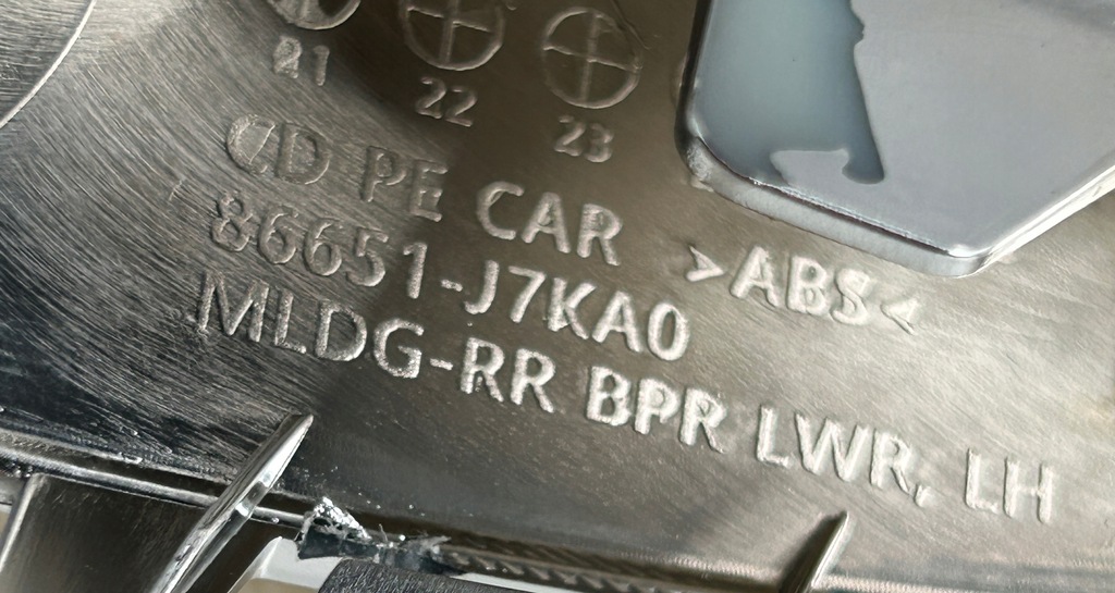 фото №4, Молдинг левая хром задняя kia proceed iii lift gt