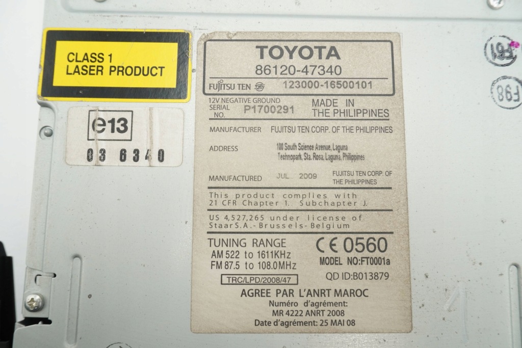 фото №6, Радио cd toyota prius iii 86120-47340