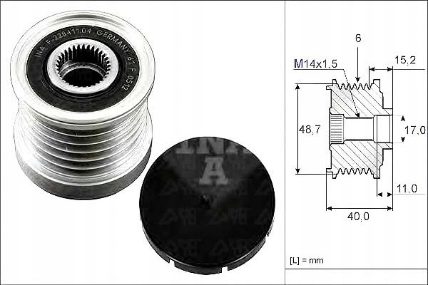Шків генератора renault ina Ціна