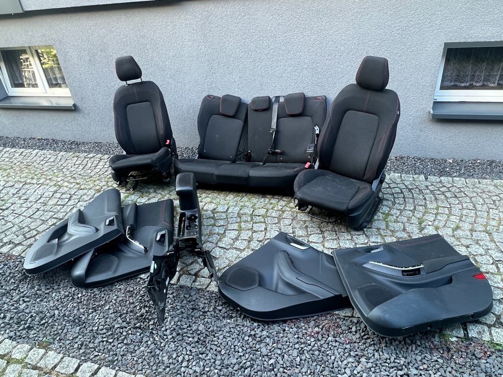 фото №1, Ford puma mk2 сиденья заднее сиденье обшивки туннель czerwona nić 20r