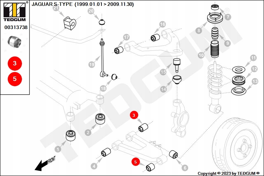 фото №11, Tedgum 00313738 подшипниковый узел, рычаг