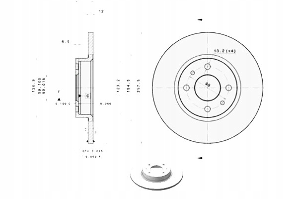 фото №1, Brembo гальмівні диски гальмівні 2szt. alfa romeo 145 146 1