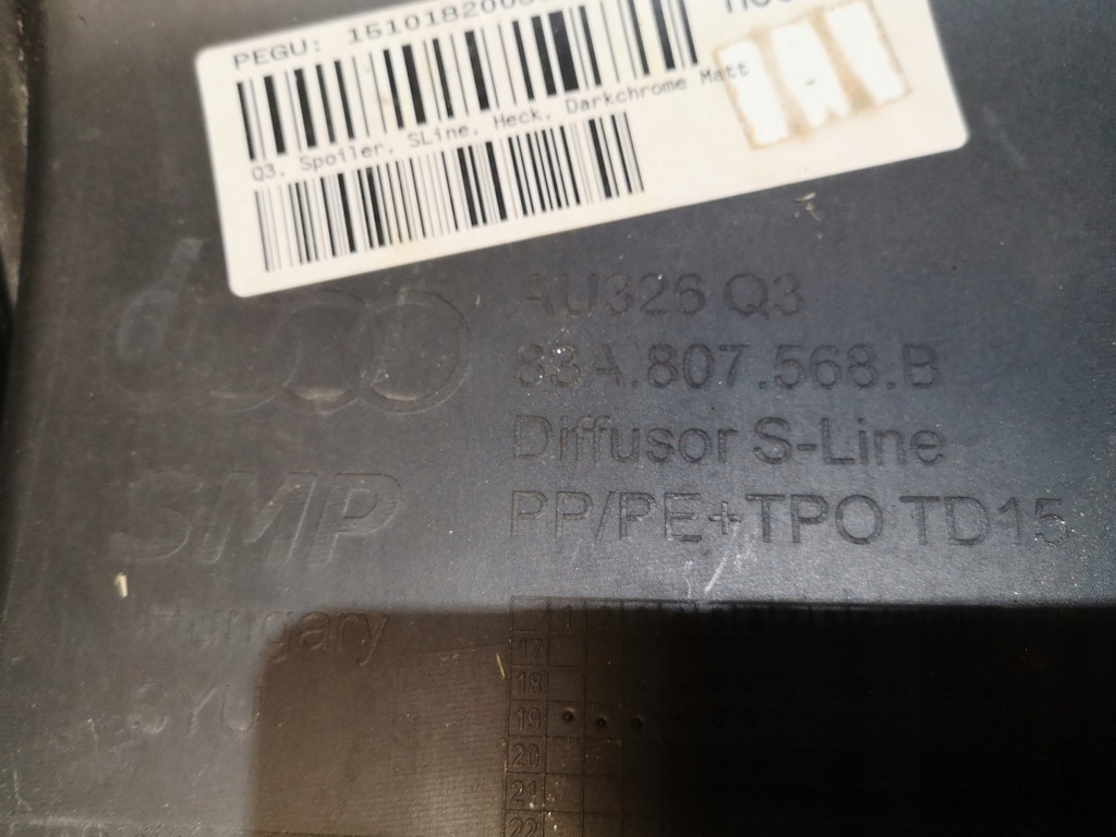 фото №11, Накладка бампера задняя audi q3 s-line 83a807568b