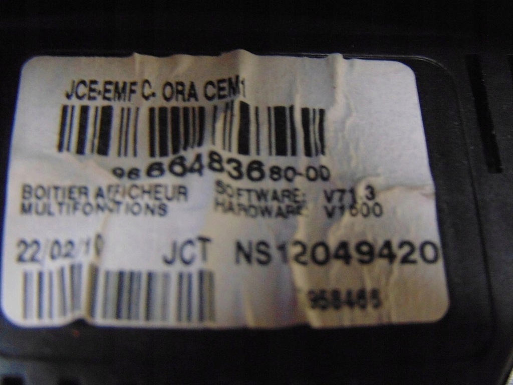 фото №6, Дисплей годинник peugeot partner iii 9666483680