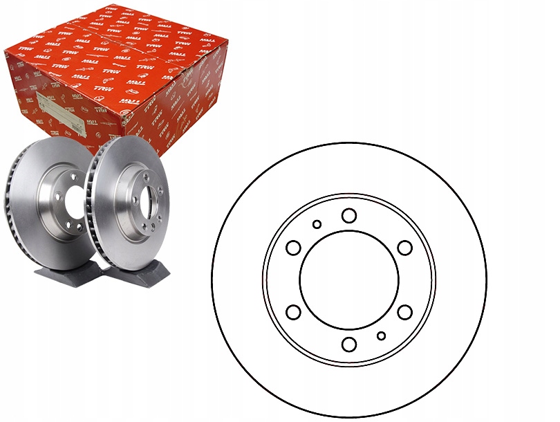фото №1, Тормозные диски тормозные 2szt toyota перед hi-lux 06- trw