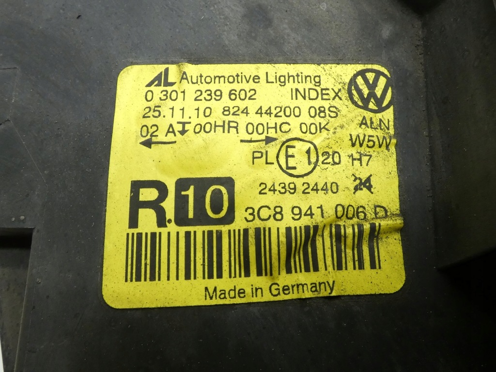 фото №6, Лампа фара права правий перед передня vw passat cc 3c8941006