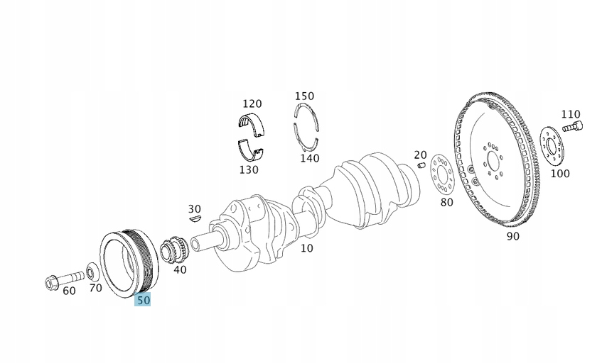 фото №1, Оригинальные шкив коленчатого вала mercedes-benz om278