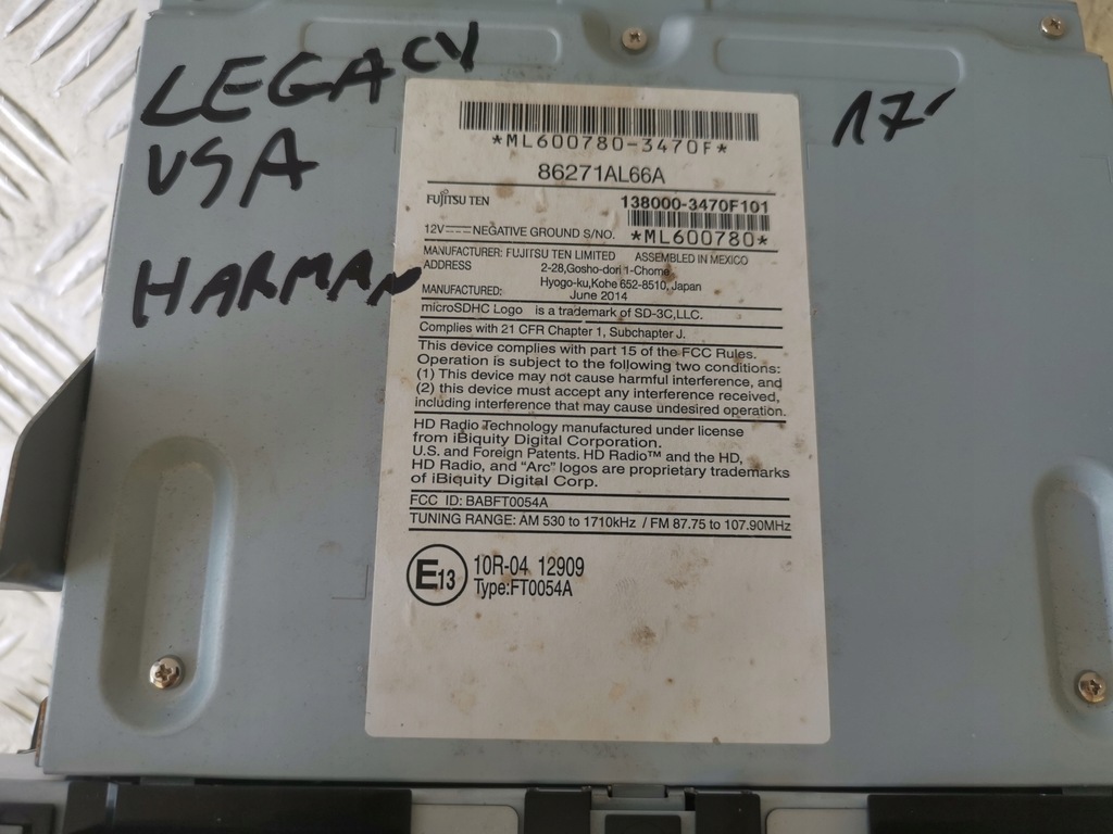 фото №6, Subaru legacy vi 2015- радио навигация usa