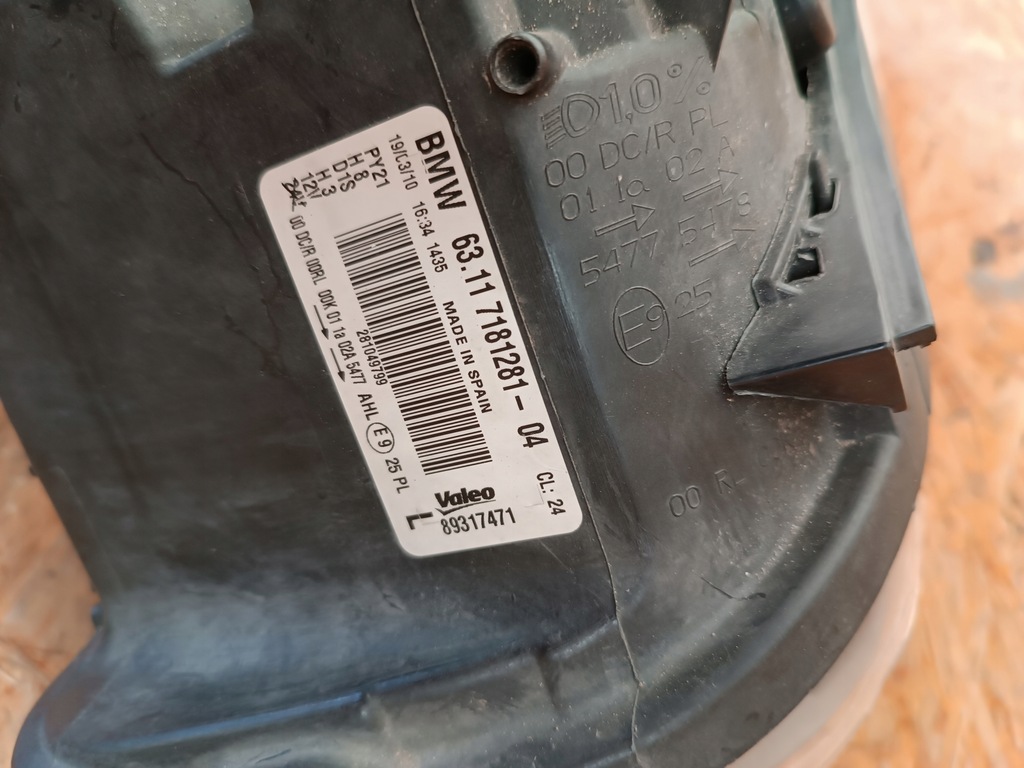 фото №10, Лампа лівий перед фара eu ксенон bmw 1 e81 e87 7181281-04