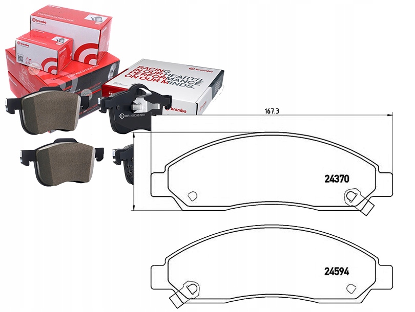 фото №1, Гальмівні колодки гальмівні isuzu d-max 02-08 перед brembo