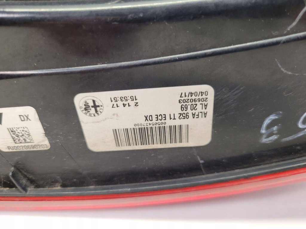 фото №10, Лампа задня права сторона alfa romeo giulia 952 2017 20690203