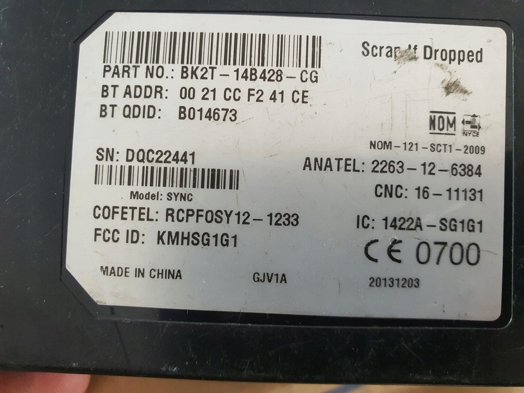 фото №3, Модуль bluetooth ford transit mk8 custom 13-20