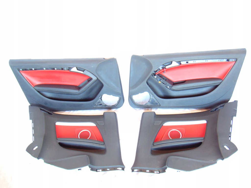 фото №13, Kpl сиденья заднее сиденье обивка кожа czerwona audi rs5 s5 8t coupe красные